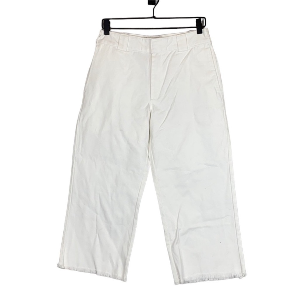 Dickies White Cropped Wide-Leg Pants
